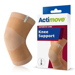 Actimove® ARTHRITIS CARE Knee Support - Light Compression Support and Therapeutic Warmth For Knee Arthritis - Heat-Retaining Ceramic Fibre Yarns - Beige, Small