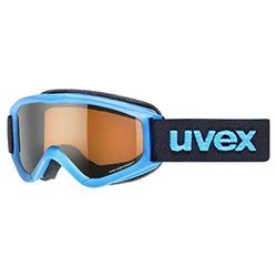 uvex speedy pro - skibril voor kinderen - contrastverhogend - vergroot en condensvrij gezichtsveld - blue/lasergold - one size