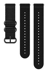 Suunto SS050228000 Pulseira de substituição original para relógios Spartan Sport WRH e 9, têxtil, 24,4 cm x 24 mm, com pinos, preto