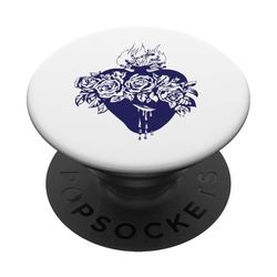 Inmaculado Corazón de María con siete espadas corazón PopSockets PopGrip Adhesivo