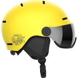 Salomon Orka Visor Casque de Ski pour Enfant, Idéal pour Le Ski et Le Snowboard, Jaune, KM 5356