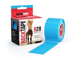 RockTape H2O unisexe non coupé - Bande kinésiologique élastique thérapeutique et sportive - Bande physio imperméable pour épaules, chevilles, coudes, poignets - Bleu