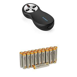 Kensington Wireless USB Presentation Clicker with Red Laser Pointer, Compatible with Windows & macOS - 20m Range (33374EU) with Amazon Basics Batteries