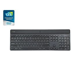 Targus Wireless Keyboard, EcoSmart, Sustainable Energy Harvesting with Solar Technology, Black (UK)