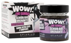 APIARIUM Scrub Gambe Bio Drenante Wow, 270G, trattamento drenante anticellulite per gambe toniche, lisce e ben drenate; Scrub corpo esfoliante abbronzatura valorizzata