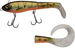 Abu Garcia Svartzonker Mchybride gädde - Swimbait-typ hybrid hård kropp och mjuk paddel - levereras med reservsvans