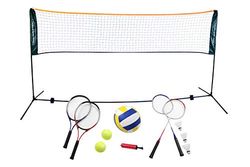 Traditional Garden Games TGG130 Badminton, Tennis, Volleyball playset, Toy, Outdoor, Garden Games, Black