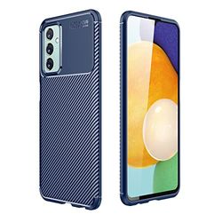 lopolike Custodia per Galaxy M11, design sottile in pelle di carbonio con copertura ibrida in TPU antigraffio per Galaxy M11, blu