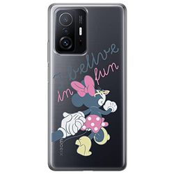 ERT GROUP etui na telefon Xiaomi 11T 5G / 11T PRO 5G, case oryginalny i oficjalnie licencjonowany przez Disney, wzór Minnie 005, optymalnie dopasowane, plecki z TPU częściowo przeźroczyste