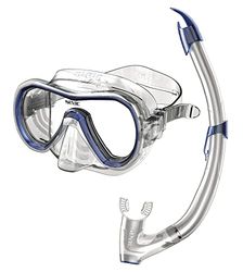 SEAC Set Giglio Valve, Set de Snorkel con máscara subacuática y Tubo con válvula para la Purga de Agua para Adultos
