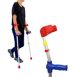 PEPE Mobility - Béquilles Médicales Enfant (x2 Unités), Canne Anglaise, Fille Réglable, Pédiatriques, Orthopédique Colorée - Made in Europe