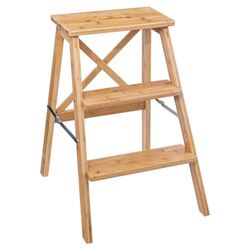 5 five simply smart 3 Step Stool Bamboo Wood, cm