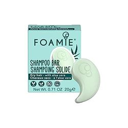 Foamie Shampoing Solide pour Cheveux Secs à l'Aloe Vera et à l'Euile D'Amande Format Voyage - 100% Vegan - sans Plastique et sans Sulfates 20G