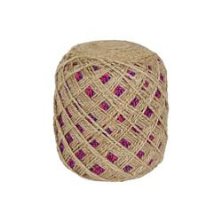 Home ESPRIT Fotstöd Brun Multicolor Jute 40 x 40 x 45 cm