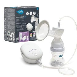 Nuvita Materno Smart 1287X Elektrische borstkolf, oplaadbaar, 3 standen, incl. 5 melkzakken, 1 adapter voor bevestiging van de borstkolf aan zak, 10 borstvoedingsinzetstukken