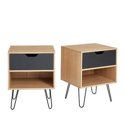 BAÏTA Lot de 2 Tables de Chevet Duo