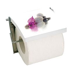 MSV Portarrollos de Pared MDF e INOX Borneo Blanco