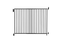 Nordlinger Pro 742040 Barriere Animaux en Métal à Fermeture Pivotante Kenny Extra 87-153 cm de Large et 105 cm de Haut, Noir