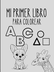 Libro de colorear para niño. ABC y Animales del bosque y Dinosaurios: Medida 8.5 x 1.