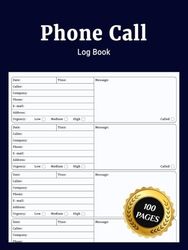 Phone Call Log Book: Simple Voicemail Journal for Keeping Track of Calls Helpful for Business and Personal Use with over 480 Call Log Record Space