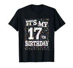Funny Its My 17th Birthday Shirt per ragazzi e ragazze 17 anni Maglietta