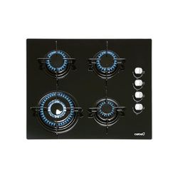 Cata Modelo CIB 6031 BK 4 Queimadores de gás butano | Largura de 59 cm, acabamento em vidro preto