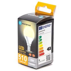 Blendend Bombilla LED G45 E14 6W 3000K, luz cálida, eficiente energéticamente, ideal para hogares y ambiente acogedor.