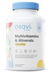 Osavi Multivitamin & Minerals OneDaily – 120 Capsules | Supports Energy Metabolism, Nervous System & Immune Function | Unique Blend of Vitamins, Minerals & BioPerine® for Enhanced Absorption