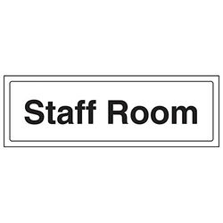 VSafety "Staff Room" skylt, landskap, (paket med 3), 300mm x 100mm, 3