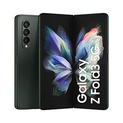 Samsung Galaxy Z Fold3 5G, vikbar mobiltelefon utan kontrakt, flexibel, stor 7,6 tums skärm, 256 GB minne, i Phantom Green inkl. 36 månaders tillverkargaranti [Exklusivt på Amazon]