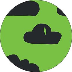 Bonateks, Round Digital Printed Mouse Pad, Non-Slip Base, for Office and Home, Diameter:22cm