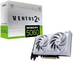 MSI GeForce RTX 5060 8G VENTUS 2X OC WHITE Graphics Card - 8GB GDDR7 (28Gbps/128-bit), PCIe 5.0 - HDMI 2.1b, 3 x DisplayPort 2.1b