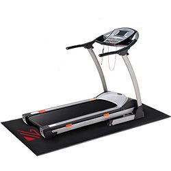 BUCKLOS Loopbandmat compatibel met peloton-fiets en spinfiets en ligfiets - verbeterde dikte 6 mm antislip, voor fietstrainer, beschermt hardhouten vloer, beton tapijt, trainingsapparatuur