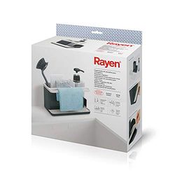 Rayen | Scolapiatti Pieghevole | Organizzazione Efficiente | Risparmio di Spazio | Fori di Drenaggio | Piedini Antiscivolo | Misure: Esteso: 37,7 x 29,3 x 11,5 cm, Piegato: 37,7 x 29,3 x 5 cm