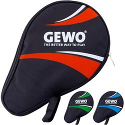 GEWO Master Rundhülle Housse de Tennis de Table avec Compartiment pour balles Mixte Adulte, Noir/Rouge, 30x20x2