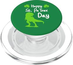 Feliz día de San Pablo - Lindo dinosaurio T-Rex San Patricio PopSockets PopGrip para MagSafe