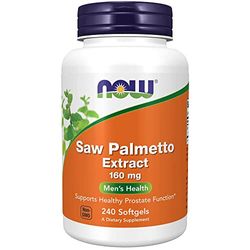 Now Foods, Saw Palmetto Extract (Extrait de Palmier Nain), 160mg, 240 Capsules molles, Testé en Laboratoire, Sans Soja, Sans Gluten, Sans OGM