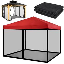 PCAFRS Moustiquaire avec Fermeture éclair pour extérieur, Camping, auvent à Faire soi-même, moustiquaire d'extérieur pour tonnelle de Patio et Tente de 3 x 3 m (moustiquaire Uniquement, Tente