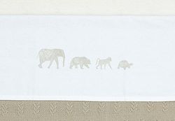 Jollein 008-524-67043 - Lenzuolo per lettino Animals Oliva (120 x 150 cm)