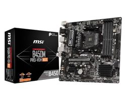 MSI B450M PRO-VDH MAX Motherboard 'mATX, AM4, DDR4, LAN, USB 3.2 Gen1, M.2, VGA, DVI-D, HDMI, AMD RYZEN 1st, 2nd and 3rd Gen Ready'