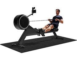 WERCHO Oefening loopband mat voor hardhouten vloeren 3 'x 8' Oefenapparatuur Bike Trainer elliptische loopband onder loopband roeimachine matten voor tapijt betonnen vloer roeier fitnessapparatuur mat