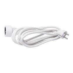 Cable alargador, 3G, 1,5 ㎟, 5 m, Blanco, Ideal para Extender Conexiones eléctricas y facilitar el Acceso a tomacorrientes.