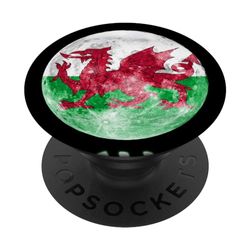 Drapeau du Pays de Galles UK Moon Pride Pays de Galles Cadeaux d'amour Souvenir du Pays de Galles PopSockets PopGrip Interchangeable