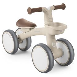 KikkaBoo Bicicleta Sin Pedales ZIPI, Correpasillos Bebé 1 Año, Bicicleta Equilibrio, Bici Bebé con Canasta, Ajustable, Juguete para Niños, Regalo Bebé, Beige