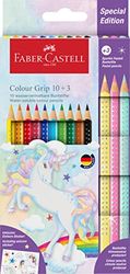 Faber-Castell 201542 - Eenhoornkrijtset, 13-delig, onbreekbaar, incl. 3 Sparkle pastelpotloden en eenhoornstickers