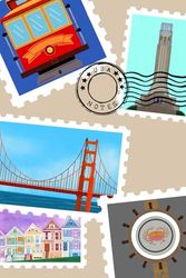 San Francisco Postage Travel themed notebook 6x9