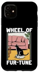 Wheel Of Fur-Tune Robot Vacuum Cleaner Funny Cat Case for iPhone 11