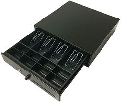 ACROPAQ Kassalade - Handmatig te openen, Kassalade handmatig 33 x 33 cm, Geschikt voor onder de kast - Kassalade, Geldlade, Kassalade handmatig - Zwart