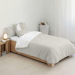 Kids&Cotton Funda Nórdica Vichy Beige 175 Hilos 155 x 220 cm
