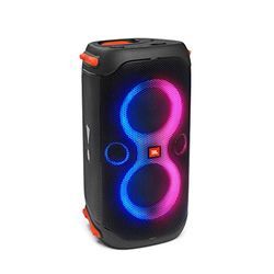 JBL PartyBox 110 Speaker Wireless Bluetooth Portatile con Effetti di Luce, Cassa Altoparlante Impermeabile IPX4 per Microfono e Chitarra, USB, fino a 12 h di Autonomia, Nero